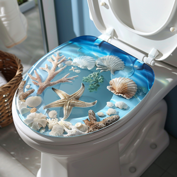 resin seashell toilet seat