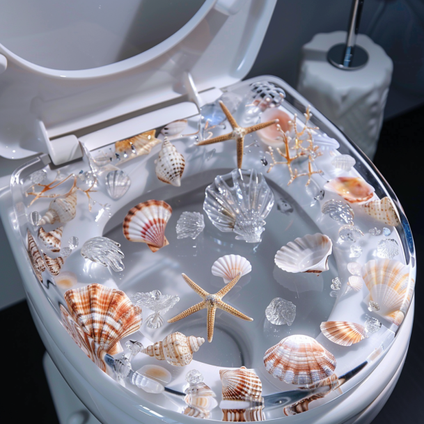 seashell toilet seat