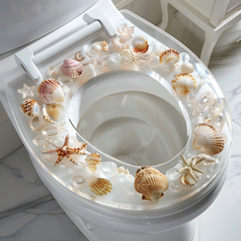 resin seashell toilet seat