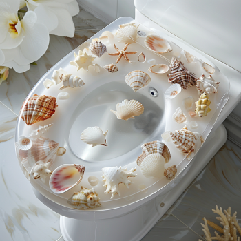 clear seashell toilet seat