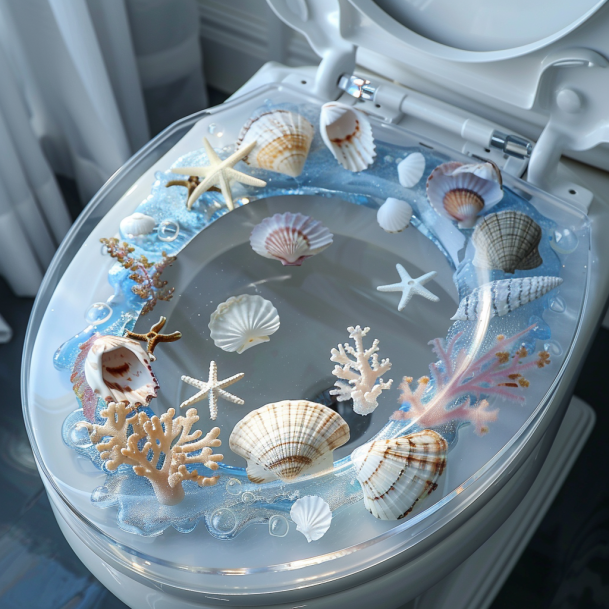 seashell toilet seat