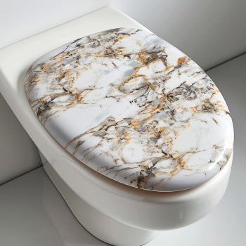 marble effect soft close toilet seat