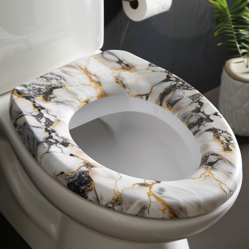 marble effect soft close toilet seat