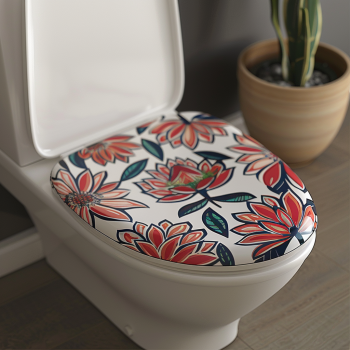 push button release toilet seat