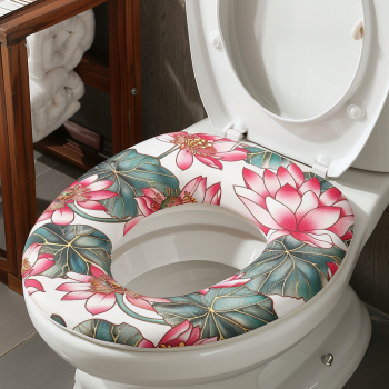 push button release toilet seat