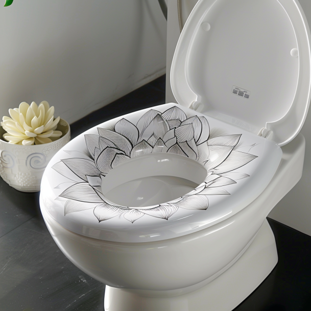 push button release toilet seat