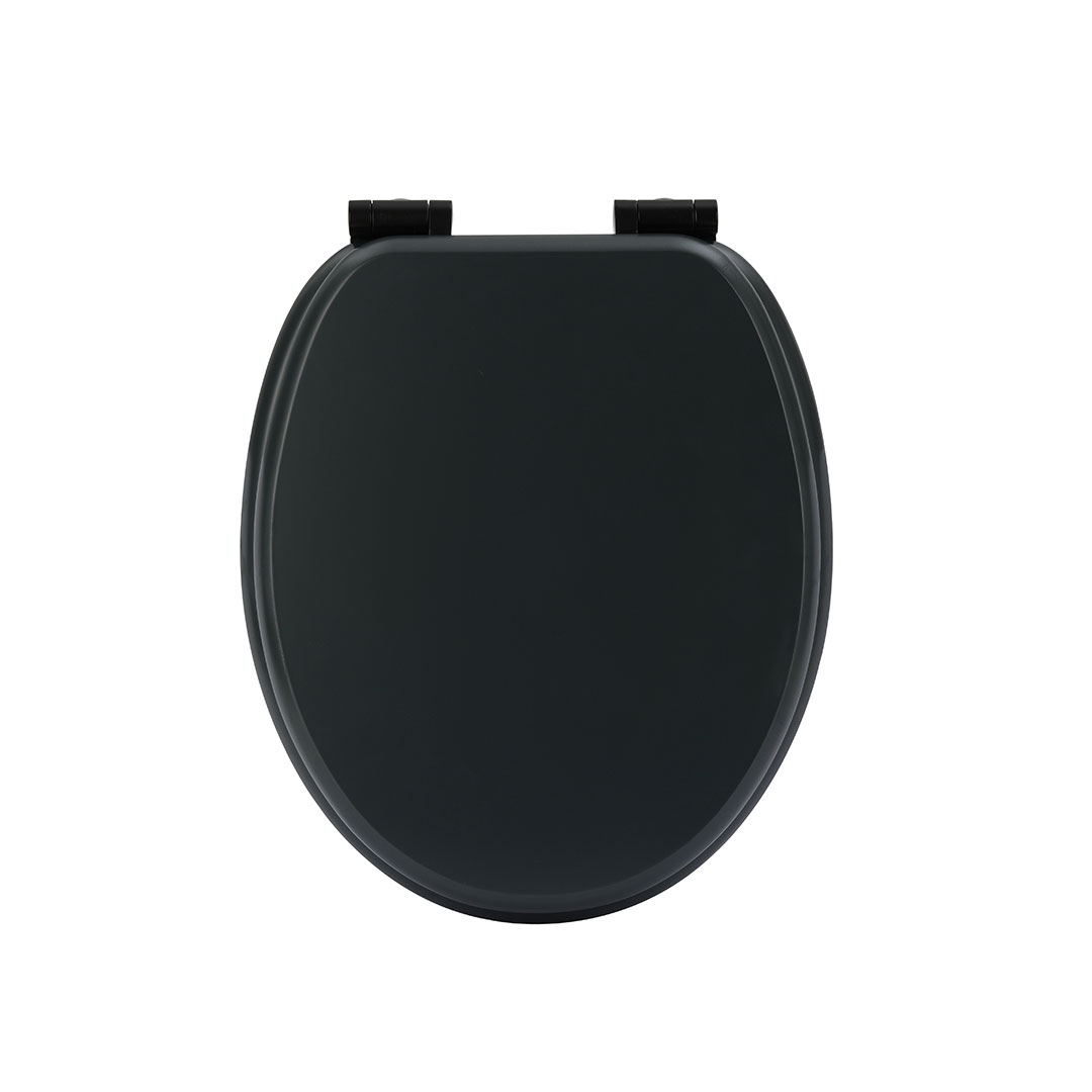 Heritage Black Wooden Toilet Seat