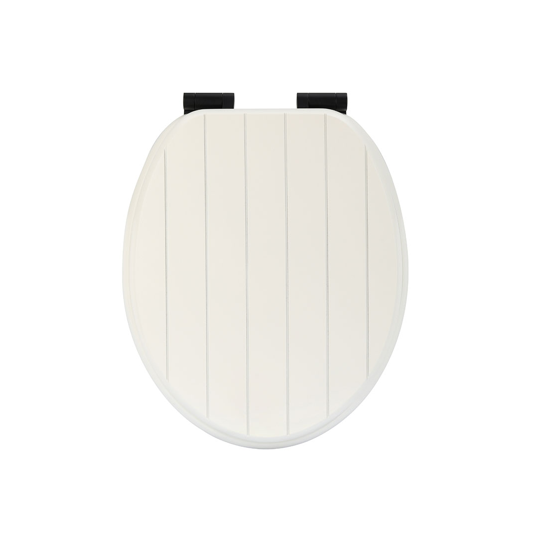 Round White Wood Toilet Seat