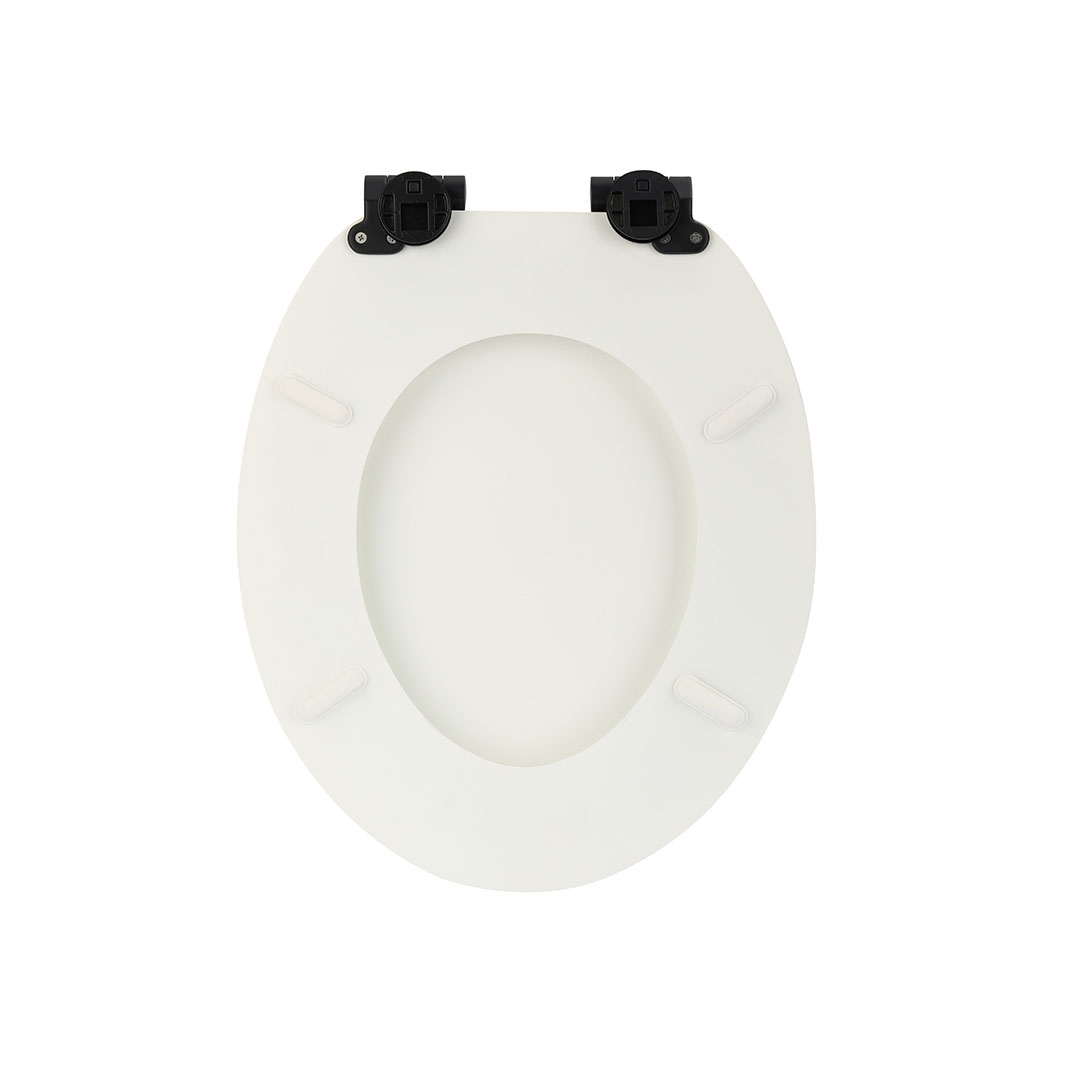 Round Wood Toilet Seat White