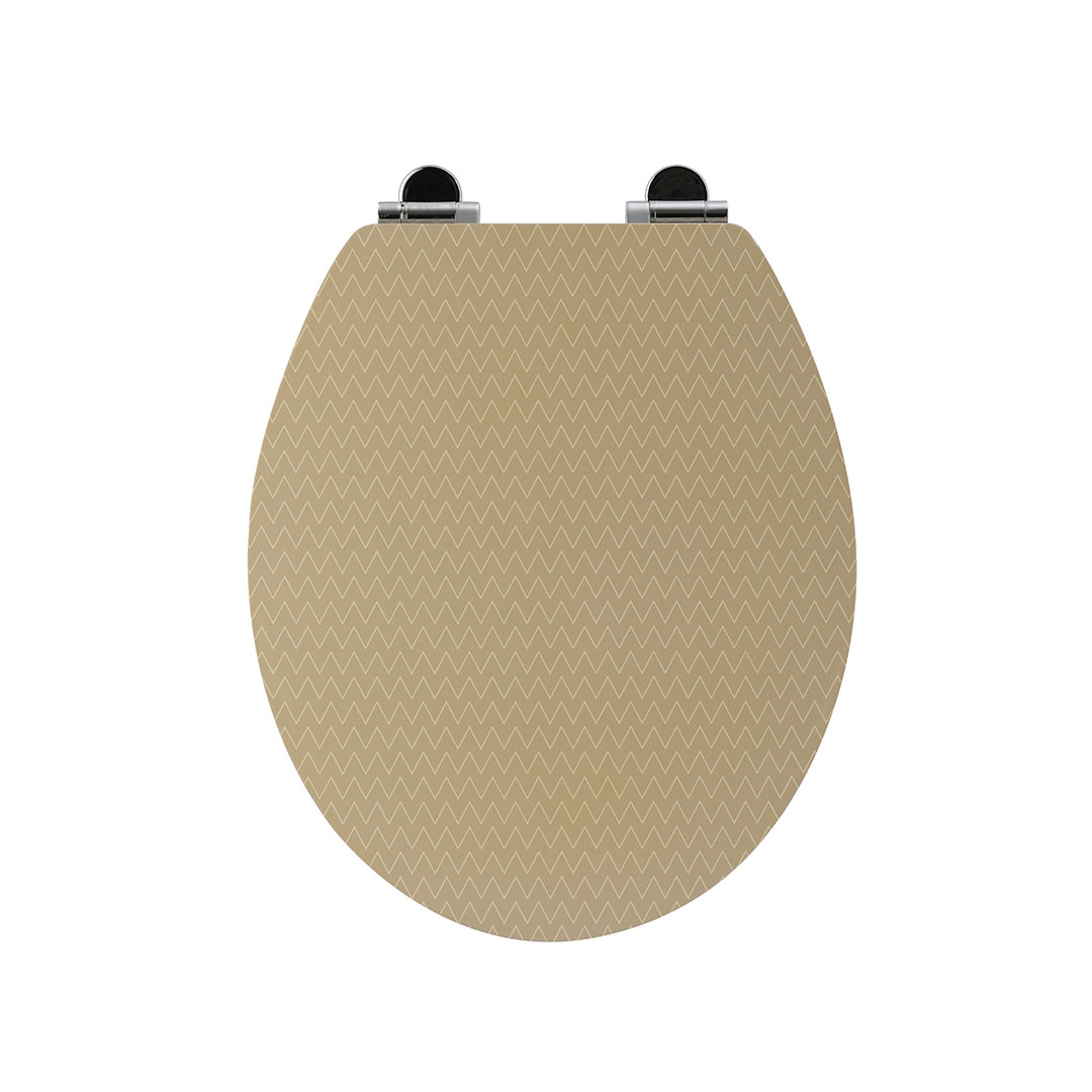 White Wood Elongated Toilet Seat