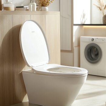 d shape family toilet seat soft close