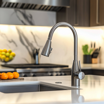 kitchen tap with pull out spray